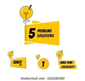 Quick tips badge collection premium vector