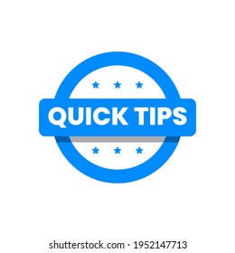 Quick Tips Badge Icon Design Vector Design