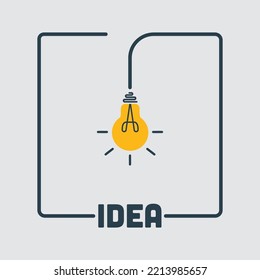 Quick Tips badge with light bulb and speech bubble. Trendy flat vector on white background. Vector Illustration