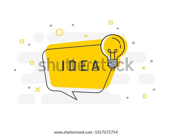 Quick Tips badge\
with light bulb and speech bubble. Trendy flat vector on white\
background. Vector Illustration.\
