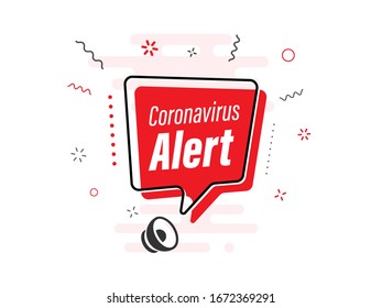 Quick Tips badge with Loudspeaker. Illustrations concept coronavirus COVID-19. Virus wuhan from China. Alert on Pandemia. 