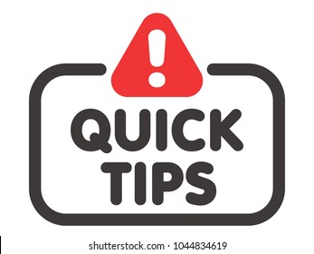 Quick Tips Badge Vector - Flat Icon Isolated On White