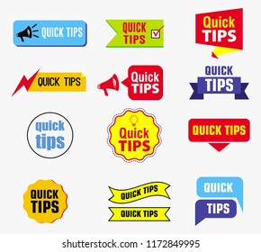 Quick tips banner or help full banner for books, magazine, website and other material printing. eps 10 vector