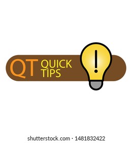 
Quick Tips Banner - Icon, Sign & Symbol Logo Vector.