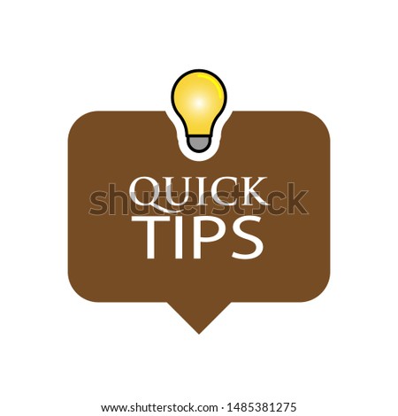 Quick Tips Banner - Icon, Sign & Symbol Logo Vector.