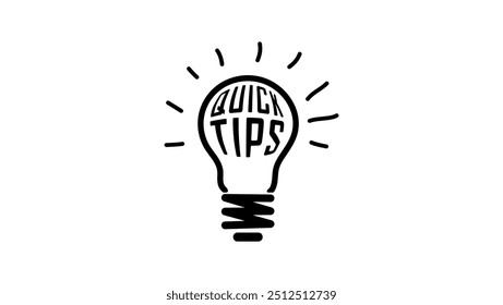 Quick tips, black isolated silhouette