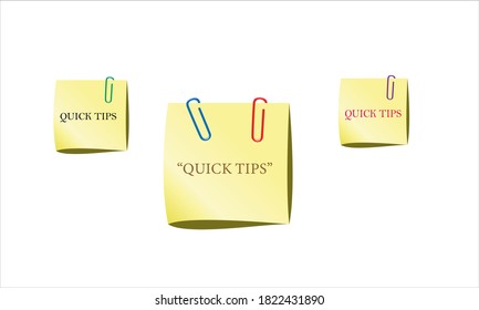 quick tips colorful banner with useful information. advice and message Premium Vector
