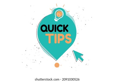Quick Tips Concept - Vector Illustration Isolated On White Background