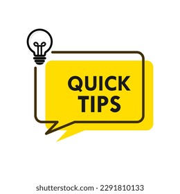 Quick tips design template illustartion