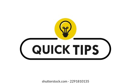 Quick tips design template illustartion