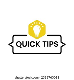 Quick tips design template illustartion