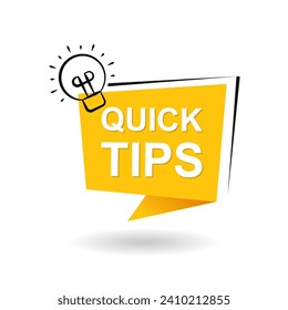 Quick tips design template illustartion