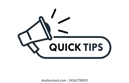 Quick tips design template illustartion
