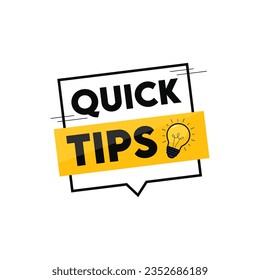 Quick tips flat design vector.