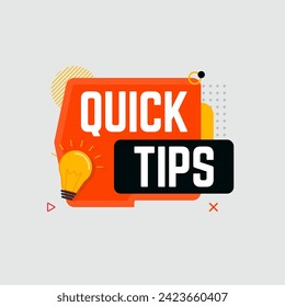 pancarta de consejos rápidos de estilo plano