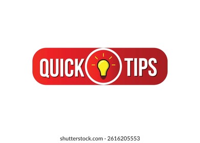 Quick tips, helpful tricks vector logo icon
