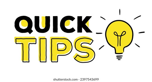 Quick tips label modern style for tooltip badge
