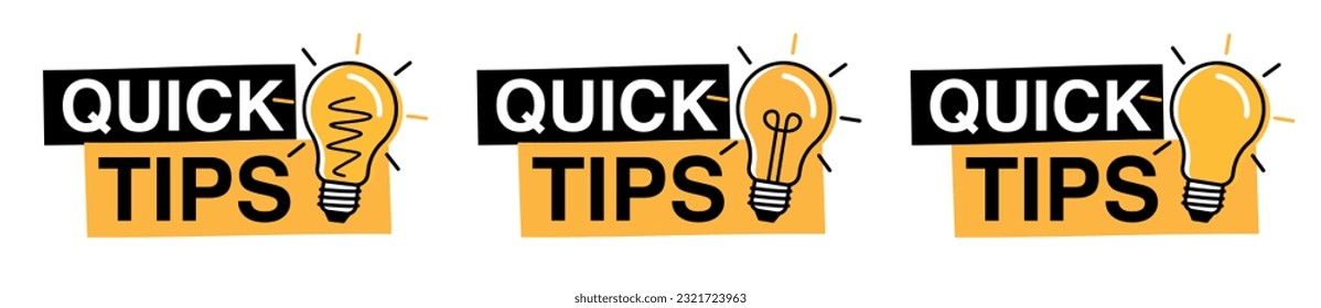 Quick tips with light bulb