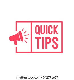 Quick Tips Megaphone Label