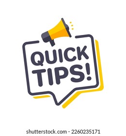 Quick Tips Megaphone Marketing Advert Label