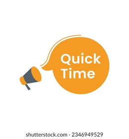 Quick tips message bubble with light bulb emblem. Banner design for business and advertising. Vector illustration.