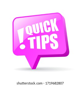 Quick tips pin icon isolated on white background