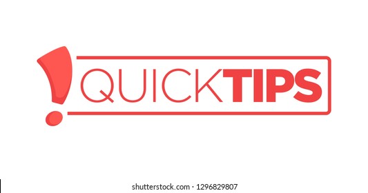 Quick tips poster giving advice. Hand gesture and headline placed in black block, logo of company service helping people to solve problems. Solution findings isolated on white vector illustration