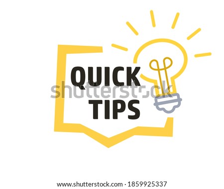 Quick Tips sign. Clipart image. icon. Clipart image isolated on white background.