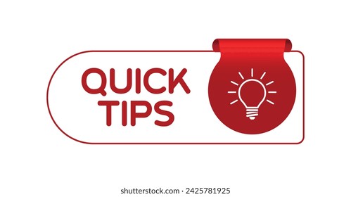 consejos rápidos firmar sobre fondo blanco