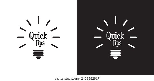 quick tips sign on white background