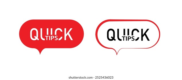 quick tips sign on white background