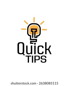 quick tips sign on white background