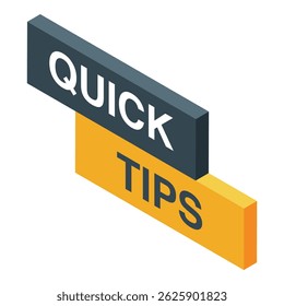 Quick tips sign showing helpful information for users seeking guidance and advice