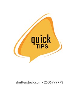 quick tips text information sign	