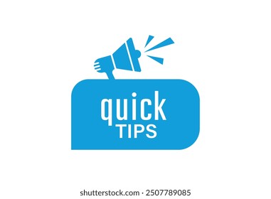 quick tips text information sign	