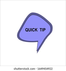Quick tips. Vector hand drawn lettering on white background.