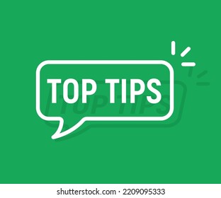 Quick top tip hint vector icon bulb. Fact tip idea line icon logo guide
