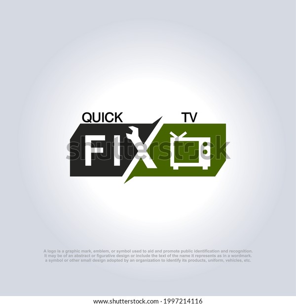 Quick Tv Repair Tv Fix Logo Stock Vector (Royalty Free) 1997214116 Shutterstock