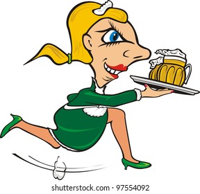 quick waitress - serve the beer
