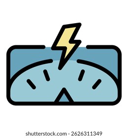 Icono de pérdida de peso rápida. Esquema rápido de pérdida de peso Vector icono de color plano aislado