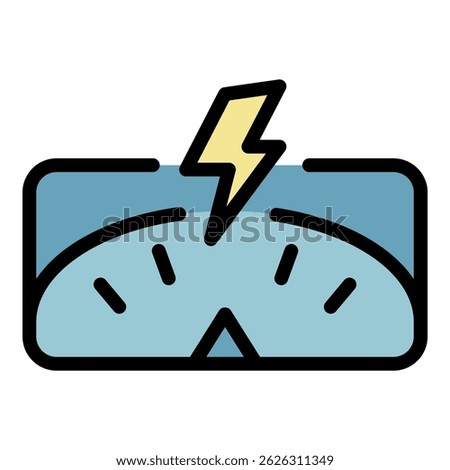Quick weight loss icon. Outline quick weight loss vector icon color flat isolated