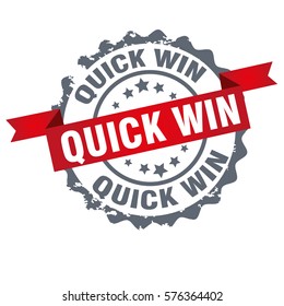 Quick Win Stamp.Sign.Seal.Logo Design