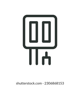 Quick wire connector isolated icon, quick cable connector vector icon with editable stroke