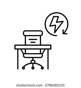 Quick workspace refresh, rapid office update. Pixel perfect, editable stroke vector icon