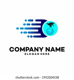 Quickly Cleaning Services 
 logo designs. Fast  Cleaning logo symbol vector.