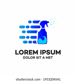 Quickly Cleaning Services 
 logo designs. Fast  Cleaning logo symbol vector.
