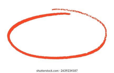 Quickly drawn outline of text, encircle mark, vector illustration.