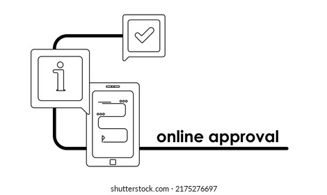 Quickly start your own business online. Contour icons in the form of an information icon and an idea search