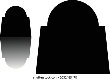 Quid-e-Azam Tom Silhouette Vector. Mizar of Quid-e-Azam Vector Illustration. Monument of Pakistan