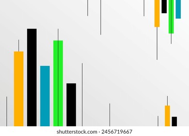 Quiet abstract geometric shapes background with rectangles and lines. Colorful backdrop suitable for financial investment or economic trends business ideas.
